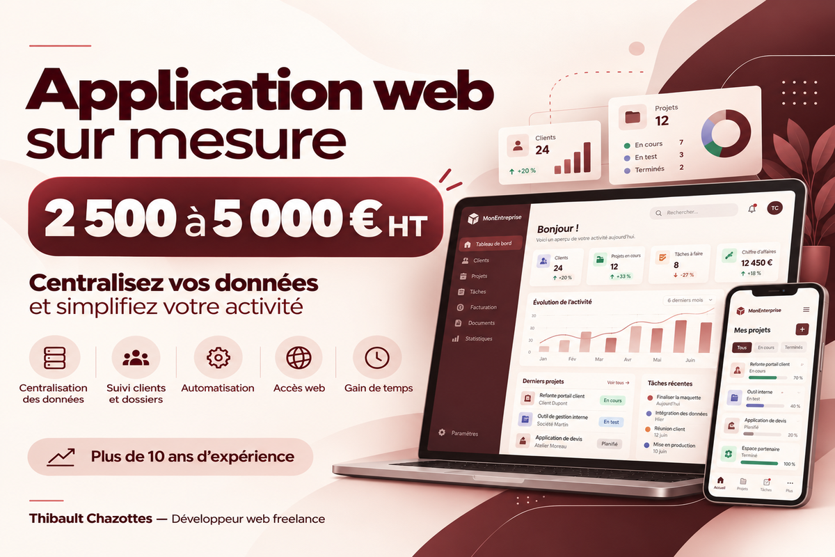 Mini-logiciel sur mesure pour centraliser vos données